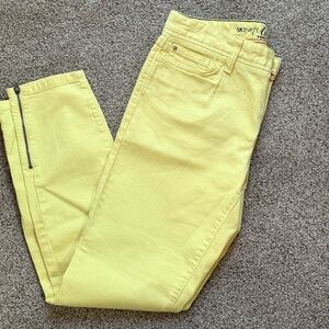 Tommy Hilfiger Yellow 4‎ Zip Detail Ankle Skinny Pants